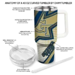 custom georgia tech yellow jackets arrow burst gold curved tumbler best selling.webp