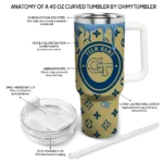 custom georgia tech yellow jackets bullseye drips gold curved tumbler best selling.webp