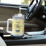 custom georgia tech yellow jackets geometric prism gold curved tumbler best selling.webp