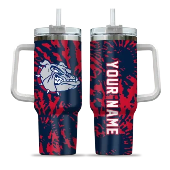 custom gonzaga bulldogs burst swirl blue curved tumbler best selling.webp