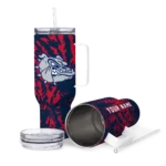 custom gonzaga bulldogs burst swirl blue curved tumbler best selling.webp