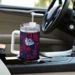 custom gonzaga bulldogs burst swirl blue curved tumbler best selling.webp