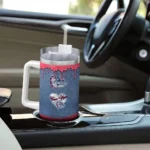 custom gonzaga bulldogs heart helmet motif blue curved tumbler best selling.webp