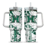 custom hawaii rainbow warriors camo mashup green white curved tumbler best selling.webp