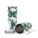 custom hawaii rainbow warriors camo mashup green white curved tumbler best selling.webp