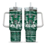 custom hawaii rainbow warriors honey streaks green curved tumbler best selling.webp