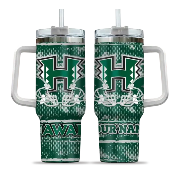 custom hawaii rainbow warriors honey streaks green curved tumbler best selling.webp