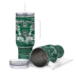 custom hawaii rainbow warriors honey streaks green curved tumbler best selling.webp