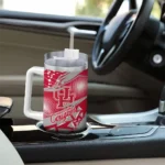custom houston cougars abstract paths red curved tumbler best selling.webp