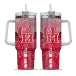 custom houston cougars chevron stripe red curved tumbler best selling.webp