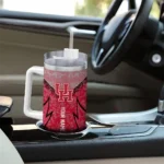 custom houston cougars chevron stripe red curved tumbler best selling.webp