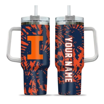 custom illinois fighting illini burst swirl blue curved tumbler best selling.webp