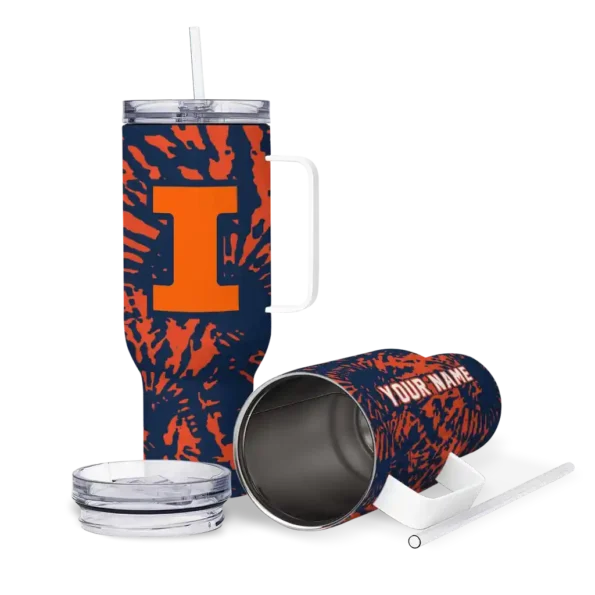 custom illinois fighting illini burst swirl blue curved tumbler high quality.webp