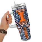 custom illinois fighting illini chevron angle blue curved tumbler best selling.webp