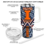 custom illinois fighting illini chevron angle blue curved tumbler best selling.webp