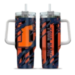 custom illinois fighting illini claw cut blue black curved tumbler best selling.webp