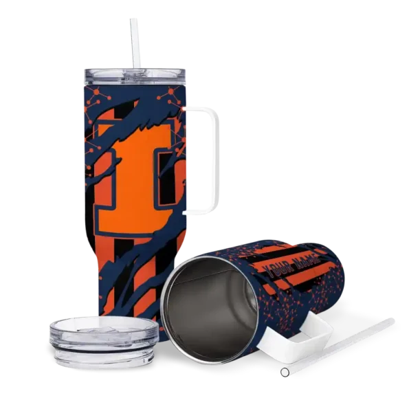 custom illinois fighting illini claw cut blue black curved tumbler high quality.webp