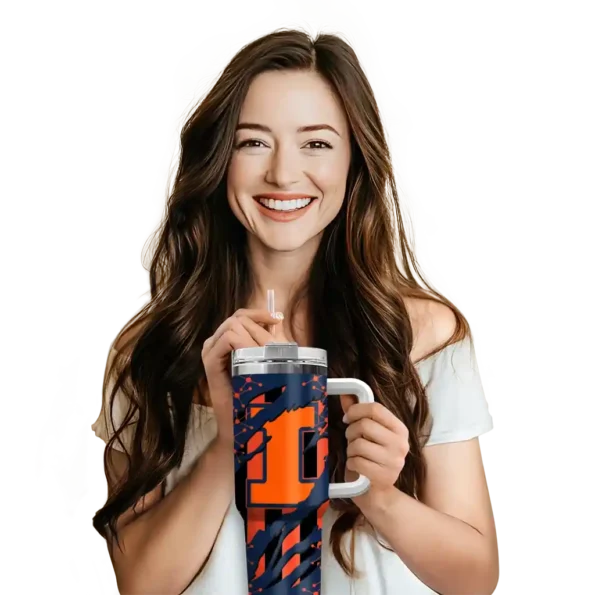custom illinois fighting illini claw cut blue black curved tumbler premium grade.webp
