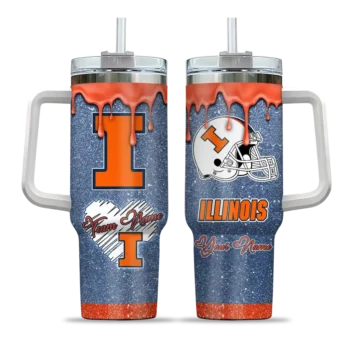 custom illinois fighting illini heart helmet motif blue curved tumbler best selling.webp