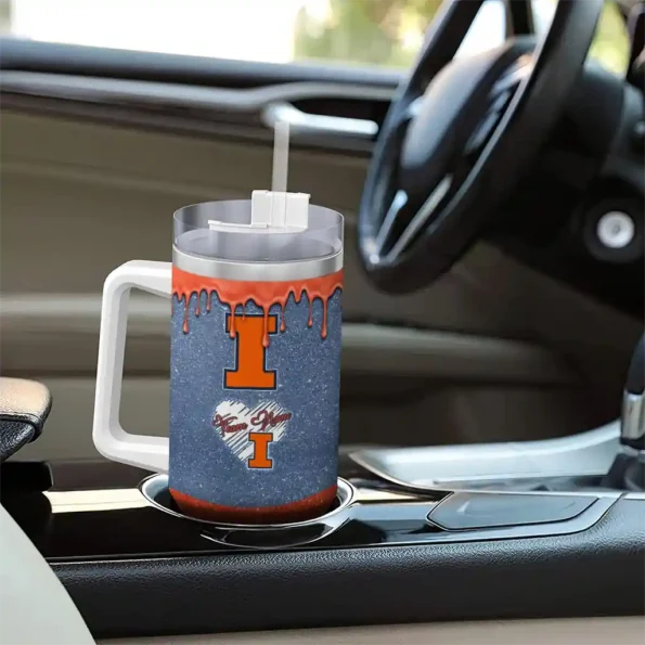 custom illinois fighting illini heart helmet motif blue curved tumbler trendy.webp