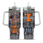 custom illinois fighting illini superman shield blue gray curved tumbler best selling.webp