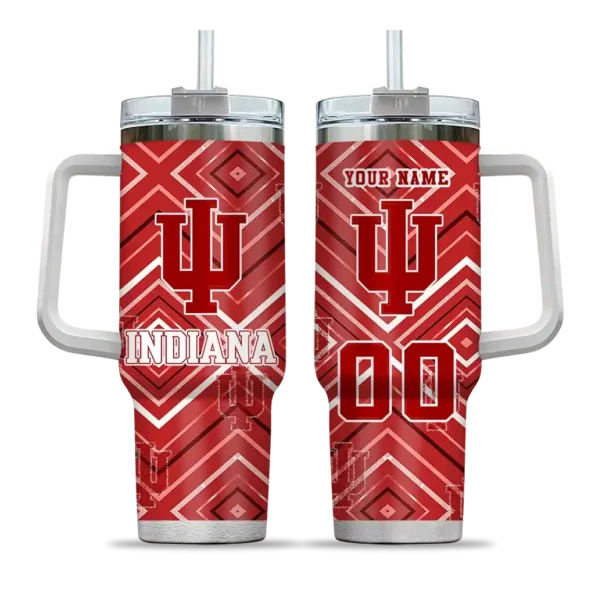 custom indiana hoosiers bold diamonds red curved tumbler best selling.webp