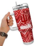 custom indiana hoosiers bold diamonds red curved tumbler best selling.webp