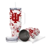 custom indiana hoosiers camo mashup red white curved tumbler best selling.webp