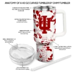 custom indiana hoosiers camo mashup red white curved tumbler best selling.webp