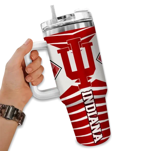 custom indiana hoosiers chevron layers red curved tumbler fashion forward.webp