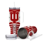 custom indiana hoosiers chevron layers red curved tumbler best selling.webp