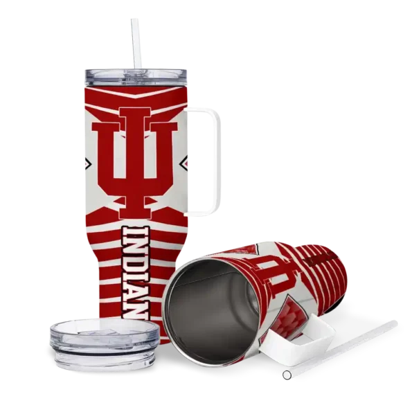 custom indiana hoosiers chevron layers red curved tumbler high quality.webp