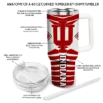 custom indiana hoosiers chevron layers red curved tumbler best selling.webp