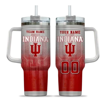 custom indiana hoosiers gradient dots red curved tumbler best selling.webp