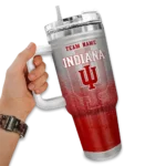 custom indiana hoosiers gradient dots red curved tumbler best selling.webp