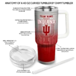 custom indiana hoosiers gradient dots red curved tumbler best selling.webp