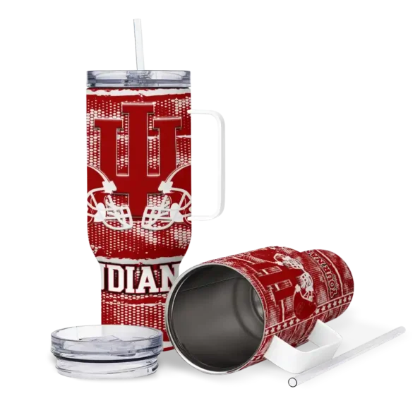 custom indiana hoosiers honey streaks red curved tumbler high quality.webp