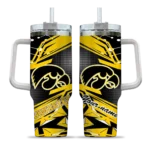 custom iowa hawkeyes abstract paths black curved tumbler best selling.webp