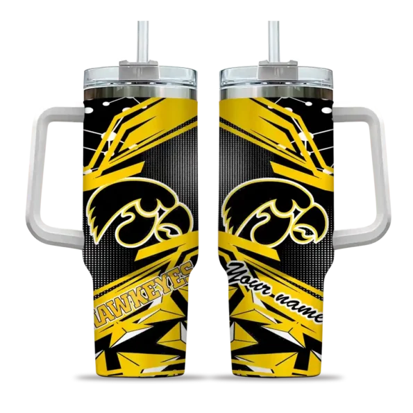 custom iowa hawkeyes abstract paths black curved tumbler best selling.webp