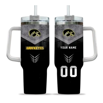 custom iowa hawkeyes arrow armor black curved tumbler best selling.webp