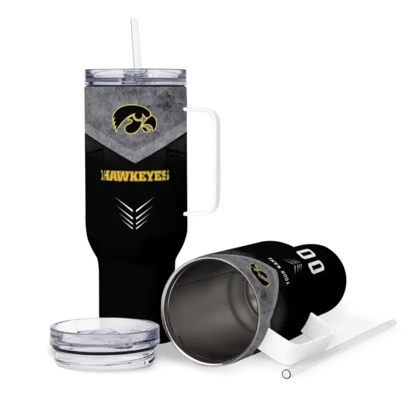 custom iowa hawkeyes arrow armor black curved tumbler high quality.webp
