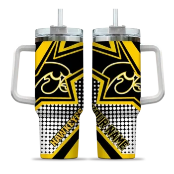 custom iowa hawkeyes arrow burst black curved tumbler best selling.webp
