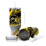 custom iowa hawkeyes arrow burst black curved tumbler best selling.webp
