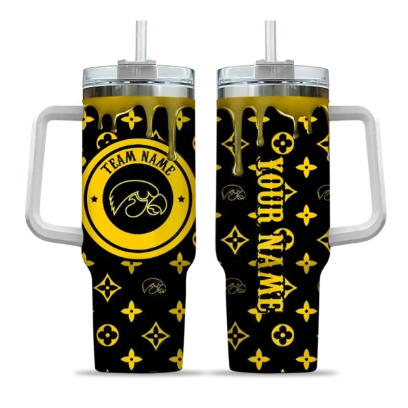custom iowa hawkeyes bullseye drips black curved tumbler best selling.webp