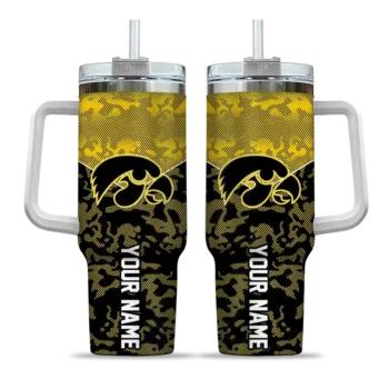 custom iowa hawkeyes chevron stripe black curved tumbler best selling.webp