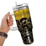 custom iowa hawkeyes chevron stripe black curved tumbler best selling.webp