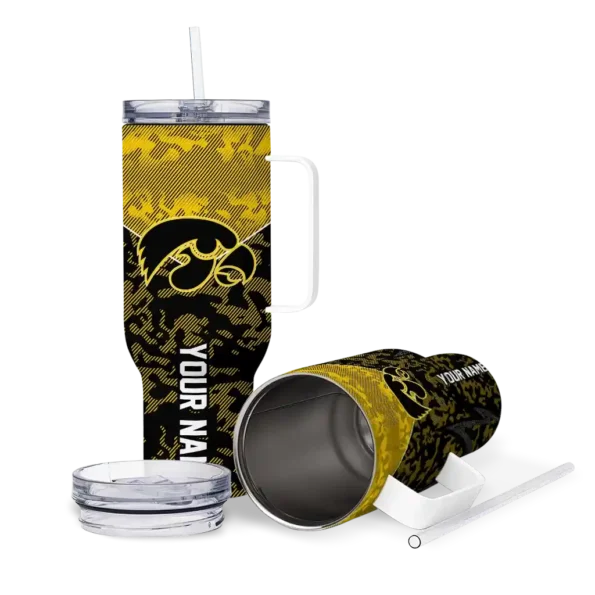 custom iowa hawkeyes chevron stripe black curved tumbler high quality.webp