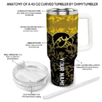 custom iowa hawkeyes chevron stripe black curved tumbler best selling.webp