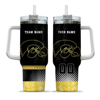 custom iowa hawkeyes geometric prism black curved tumbler best selling.webp