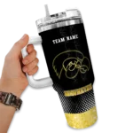 custom iowa hawkeyes geometric prism black curved tumbler best selling.webp